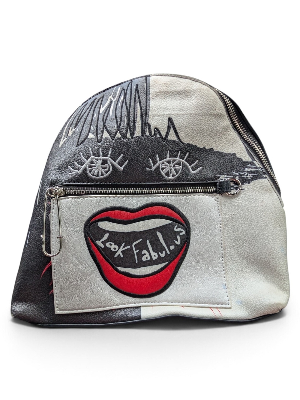Danielle Nicole Disney CRUELLA Look Fabulous Faux Leather Graphic Mini Backpack